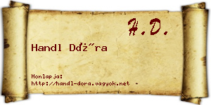 Handl Dóra névjegykártya